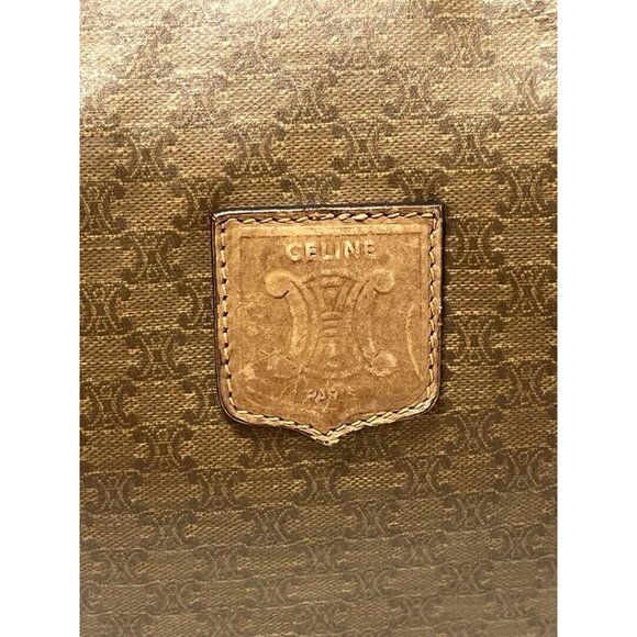 Celine Boston Bag Brown Macadam Pattern - Picture 5 of 10